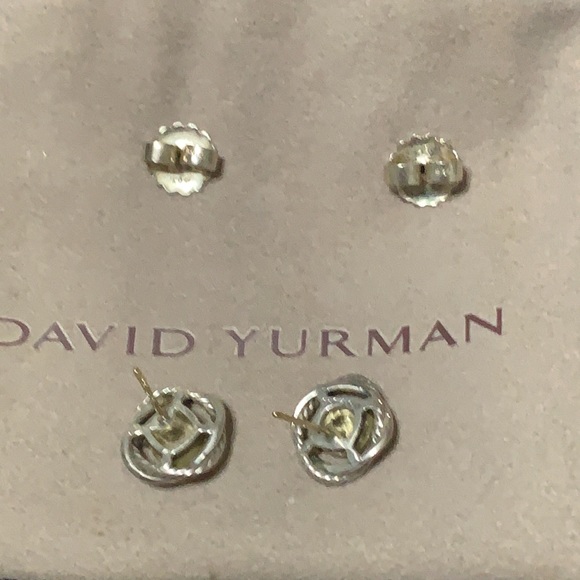 David Yurman 7mm Lemon Citrine Infinity Earrings - Picture 3 of 6